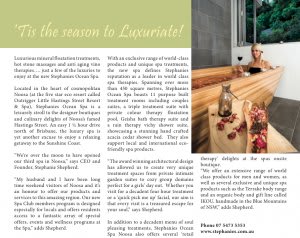 Living Luxurious - Stephanies Ocean Spa featured in Holistic Bliss
